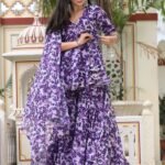 Bloom voliet floral angrakha set