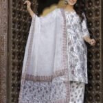 Blue Phulkari Suit Set