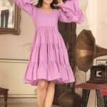 Foxtail orchid tiered dress