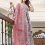 Fresh Pink Lotus Sharara Set