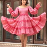 Magnolia double shade tiered dress