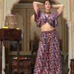 Multicolor floral top palazzo set