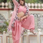 Shrug peruvian lily dhoti set