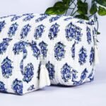 Travel Toiletry Bags for Women  Set of 3 Handmade Quilted Cotton Makeup Pouches